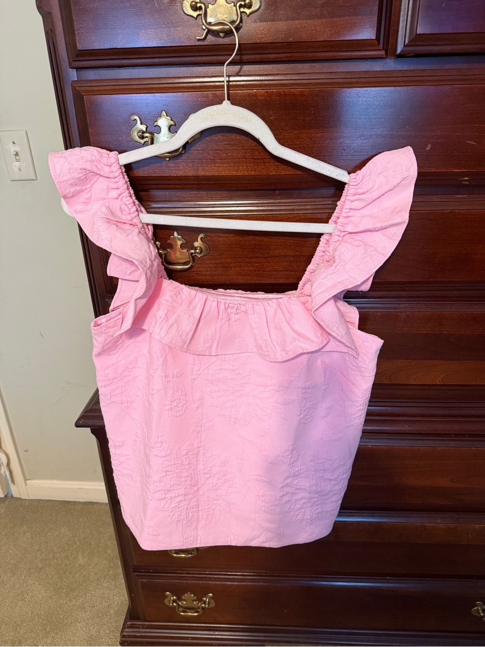 Lilly Pulitzer Pink Ruffle Strap Top – Size Medium 💕